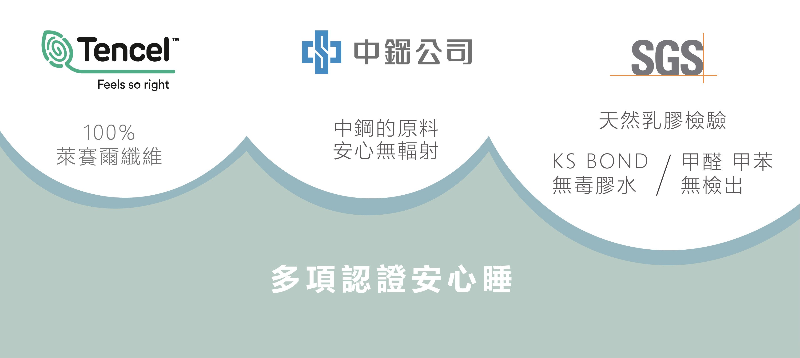 sgs認證原料，tencel天絲認證，中鋼的彈簧，無毒膠水黏著
